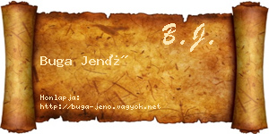 Buga Jenő névjegykártya