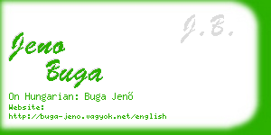 jeno buga business card