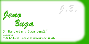 jeno buga business card